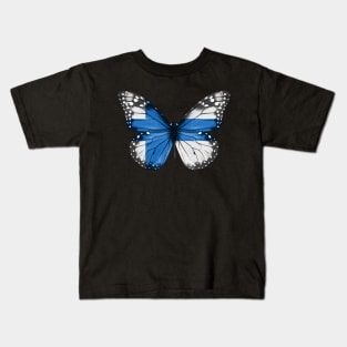 Finnish Flag  Butterfly - Gift for Finnish From Finland Kids T-Shirt